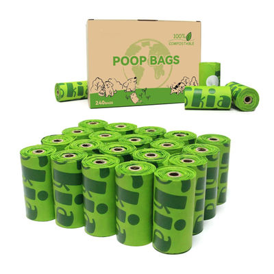 Özel Mısır Nişasta Üzerine Biyodegradable Eco Dostlu Dış Evcil Hayvan Köpeği Poop Çöp Torbası
