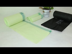 Yeşil Biyodegradable Drawstring Çöp torbaları Özel Logo ile Zehirli Olmayan